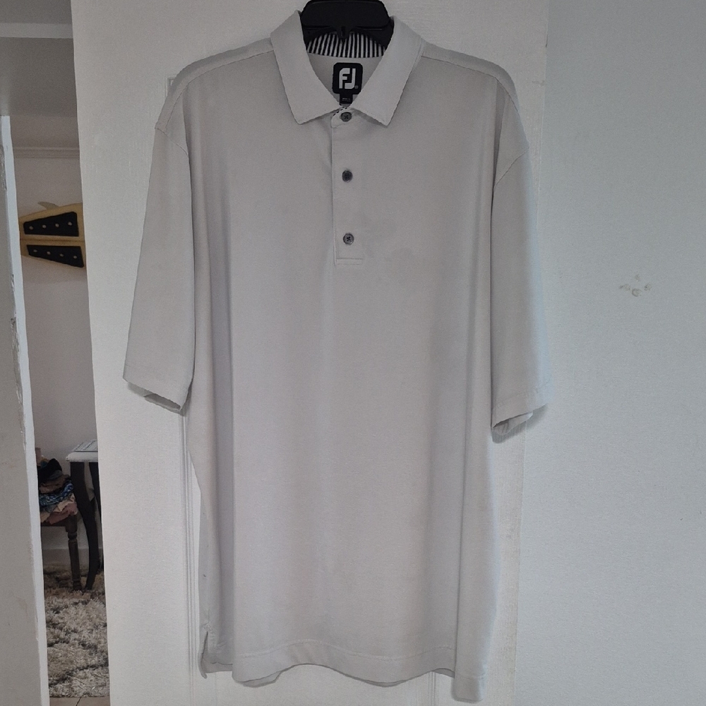Men's FOOTJOY White Polo Shirt Sz. XXL